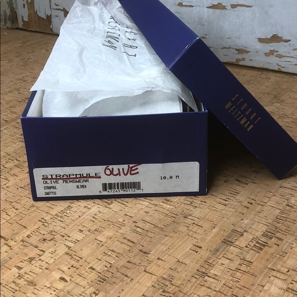 Stuart Weitzman VTG Mules Olive/Black EUC sz 10 - Picture 7 of 8